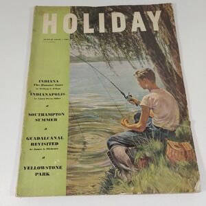 Holiday August 1950 Travel Leisure Magazine Oldsmobile‎ Ad . Yellowstone